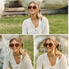 image:imageSOJOS Small Square Polarized Sunglasses for Women Men Classic Vintage Style UV400 Lens SJ2636RedOrangebrown