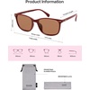 image:imageSOJOS Small Square Polarized Sunglasses for Women Men Classic Vintage Style UV400 Lens SJ2636RedOrangebrown