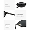 image:imageSOJOS Small Trendy Oval Cat Eye Polarized Sunglasses for Women Chic Y2k Retro 80s 90s Slim Narrow Petite Sunnies SJ1287NBlackBlack