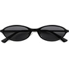 image:imageSOJOS Small Trendy Oval Cat Eye Polarized Sunglasses for Women Chic Y2k Retro 80s 90s Slim Narrow Petite Sunnies SJ1287NBlackBlack
