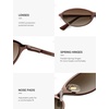 image:imageSOJOS Small Trendy Oval Cat Eye Polarized Sunglasses for Women Chic Y2k Retro 80s 90s Slim Narrow Petite Sunnies SJ1287NBrownBrown