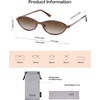 image:imageSOJOS Small Trendy Oval Cat Eye Polarized Sunglasses for Women Chic Y2k Retro 80s 90s Slim Narrow Petite Sunnies SJ1287NBrownBrown