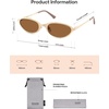 image:imageSOJOS Small Trendy Oval Cat Eye Polarized Sunglasses for Women Chic Y2k Retro 80s 90s Slim Narrow Petite Sunnies SJ1287NGoldCold Brown