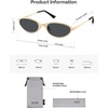 image:imageSOJOS Small Trendy Oval Cat Eye Polarized Sunglasses for Women Chic Y2k Retro 80s 90s Slim Narrow Petite Sunnies SJ1287NGoldGrey