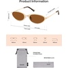 image:imageSOJOS Small Trendy Oval Cat Eye Polarized Sunglasses for Women Chic Y2k Retro 80s 90s Slim Narrow Petite Sunnies SJ1287NGoldWarm Brown