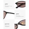 image:imageSOJOS Small Trendy Oval Cat Eye Sunglasses for Women Chic 80s 90s Retro Narrow Petite Sunnies SJ1287Matt BlackBlush