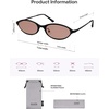 image:imageSOJOS Small Trendy Oval Cat Eye Sunglasses for Women Chic 80s 90s Retro Narrow Petite Sunnies SJ1287Matt BlackBlush