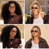 image:imageSOJOS Small Trendy Oval Cat Eye Sunglasses for Women Chic 80s 90s Retro Narrow Petite Sunnies SJ1287Matt BlackGrey
