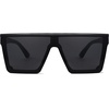 image:imageSOJOS Square Big Sunglasses Women Thick Frame Flat Top Mirrored Sunnies Shades Goggle Siamese Lens SJ2117Black