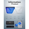 image:imageSOJOS Square Big Sunglasses Women Thick Frame Flat Top Mirrored Sunnies Shades Goggle Siamese Lens SJ2117Blue