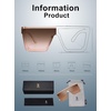 image:imageSOJOS Square Big Sunglasses Women Thick Frame Flat Top Mirrored Sunnies Shades Goggle Siamese Lens SJ2117Brown