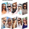image:imageSOJOS Square Big Sunglasses Women Thick Frame Flat Top Mirrored Sunnies Shades Goggle Siamese Lens SJ2117Clear