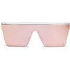 image:imageSOJOS Square Big Sunglasses Women Thick Frame Flat Top Mirrored Sunnies Shades Goggle Siamese Lens SJ2117Clear