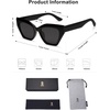 image:imageSOJOS Square Cat Eye Polarized Sunglasses for Women Retro Classic Vintage Trendy Cateye Shades Sunnies Gafas de sole SJ2235Black