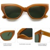 image:imageSOJOS Square Cat Eye Polarized Sunglasses for Women Retro Classic Vintage Trendy Cateye Shades Sunnies Gafas de sole SJ2235Bronze