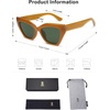 image:imageSOJOS Square Cat Eye Polarized Sunglasses for Women Retro Classic Vintage Trendy Cateye Shades Sunnies Gafas de sole SJ2235Bronze