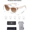 image:imageSOJOS Square Cat Eye Polarized Sunglasses for Women Retro Classic Vintage Trendy Cateye Shades Sunnies Gafas de sole SJ2235Brown