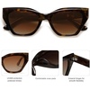 image:imageSOJOS Square Cat Eye Polarized Sunglasses for Women Retro Classic Vintage Trendy Cateye Shades Sunnies Gafas de sole SJ2235Tortoise