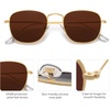 image:imageSOJOS Square Polarized Sunglasses for Men Women Classic Vintage Retro Style SJ1143GoldBrown