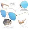 image:imageSOJOS Square Polarized Sunglasses for Women Men Small Hexagonal Polygon Shades SJ1072Blue