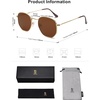 image:imageSOJOS Square Polarized Sunglasses for Women Men Small Hexagonal Polygon Shades SJ1072Brown
