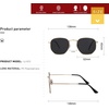image:imageSOJOS Square Polarized Sunglasses for Women Men Small Hexagonal Polygon Shades SJ1072Golden
