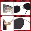 image:imageSOJOS Square Polarized Sunglasses for Women Men Small Hexagonal Polygon Shades SJ1072Golden