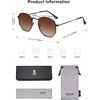 image:imageSOJOS Square Polarized Sunglasses for Women Men Small Hexagonal Polygon Shades SJ1072Gradient Brown