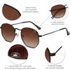 image:imageSOJOS Square Polarized Sunglasses for Women Men Small Hexagonal Polygon Shades SJ1072Gradient Brown
