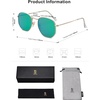 image:imageSOJOS Square Polarized Sunglasses for Women Men Small Hexagonal Polygon Shades SJ1072Green