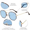 image:imageSOJOS Square Polarized Sunglasses for Women Men Small Hexagonal Polygon Shades SJ1072Light Blue