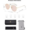 image:imageSOJOS Square Polarized Sunglasses for Women Men Small Hexagonal Polygon Shades SJ1072Light Brown