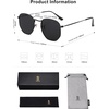 image:imageSOJOS Square Polarized Sunglasses for Women Men Small Hexagonal Polygon Shades SJ1072Matt Black