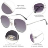 image:imageSOJOS Square Polarized Sunglasses for Women Men Small Hexagonal Polygon Shades SJ1072Matt Silver