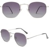 image:imageSOJOS Square Polarized Sunglasses for Women Men Small Hexagonal Polygon Shades SJ1072Matt Silver