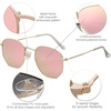 image:imageSOJOS Square Polarized Sunglasses for Women Men Small Hexagonal Polygon Shades SJ1072Pink