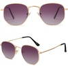 image:imageSOJOS Square Polarized Sunglasses for Women Men Small Hexagonal Polygon Shades SJ1072Purple