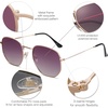 image:imageSOJOS Square Polarized Sunglasses for Women Men Small Hexagonal Polygon Shades SJ1072Purple