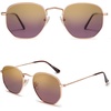 image:imageSOJOS Square Polarized Sunglasses for Women Men Small Hexagonal Polygon Shades SJ1072Rose Gold