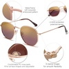 image:imageSOJOS Square Polarized Sunglasses for Women Men Small Hexagonal Polygon Shades SJ1072Rose Gold