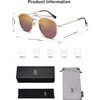 image:imageSOJOS Square Polarized Sunglasses for Women Men Small Hexagonal Polygon Shades SJ1072Rose Gold