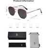 image:imageSOJOS Square Polarized Sunglasses for Women Men Small Hexagonal Polygon Shades SJ1072Shiny Blue