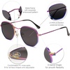 image:imageSOJOS Square Polarized Sunglasses for Women Men Small Hexagonal Polygon Shades SJ1072Shiny Blue