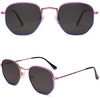 image:imageSOJOS Square Polarized Sunglasses for Women Men Small Hexagonal Polygon Shades SJ1072Shiny Blue