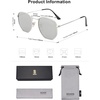 image:imageSOJOS Square Polarized Sunglasses for Women Men Small Hexagonal Polygon Shades SJ1072Silver