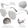 image:imageSOJOS Square Polarized Sunglasses for Women Men Small Hexagonal Polygon Shades SJ1072Silver