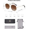 image:imageSOJOS Square Polarized Sunglasses for Women Men Small Hexagonal Polygon Shades SJ1072Tortoise