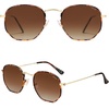 image:imageSOJOS Square Polarized Sunglasses for Women Men Small Hexagonal Polygon Shades SJ1072Tortoise