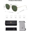 image:imageSOJOS Square Polarized Sunglasses for Women Men Small Hexagonal Polygon Shades SJ1072Turquoise