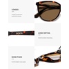 image:imageSOJOS Square Polarized Sunglasses for Women Men Vintage Style Larger Fit Shades SJ2642Amber BrownGradient Brown